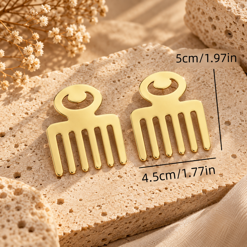 Boucles d'oreilles Peigne Afro